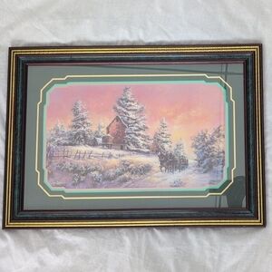 Vintage collectable Snow Scene by Lee K. Parkinson